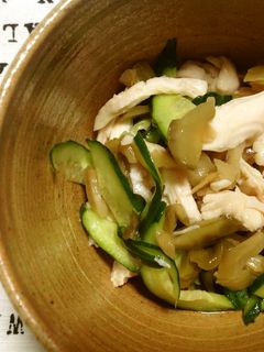 鶏胸肉と搾菜の中華風の和え物-レシピのメイン写真