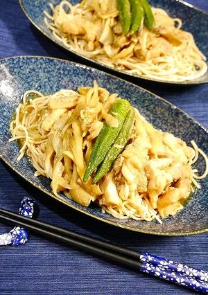 冷やしそば始めました☆ゆず胡椒味噌鶏-レシピのメイン写真
