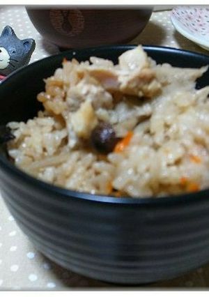 炊飯器で簡単！鶏とごぼうの炊き込みご飯-レシピのメイン写真