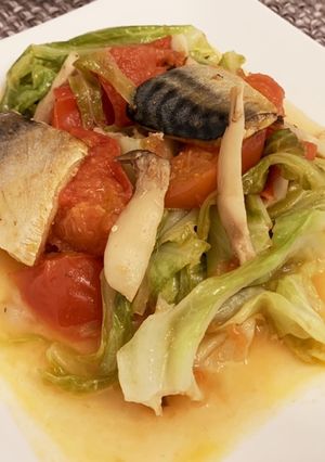 塩鯖とキャベツの洋風トマト-レシピのメイン写真