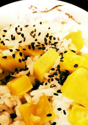 お腹いっぱいな！さつまいもごはん！-レシピのメイン写真