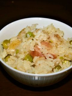 グリンピースとベーコンの洋風炊き込みご飯-レシピのメイン写真