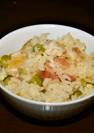 グリンピースとベーコンの洋風炊き込みご飯-レシピのメイン写真