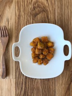 幼児食♡冷凍可♡簡単かぼちゃの胡麻あえ-レシピのメイン写真