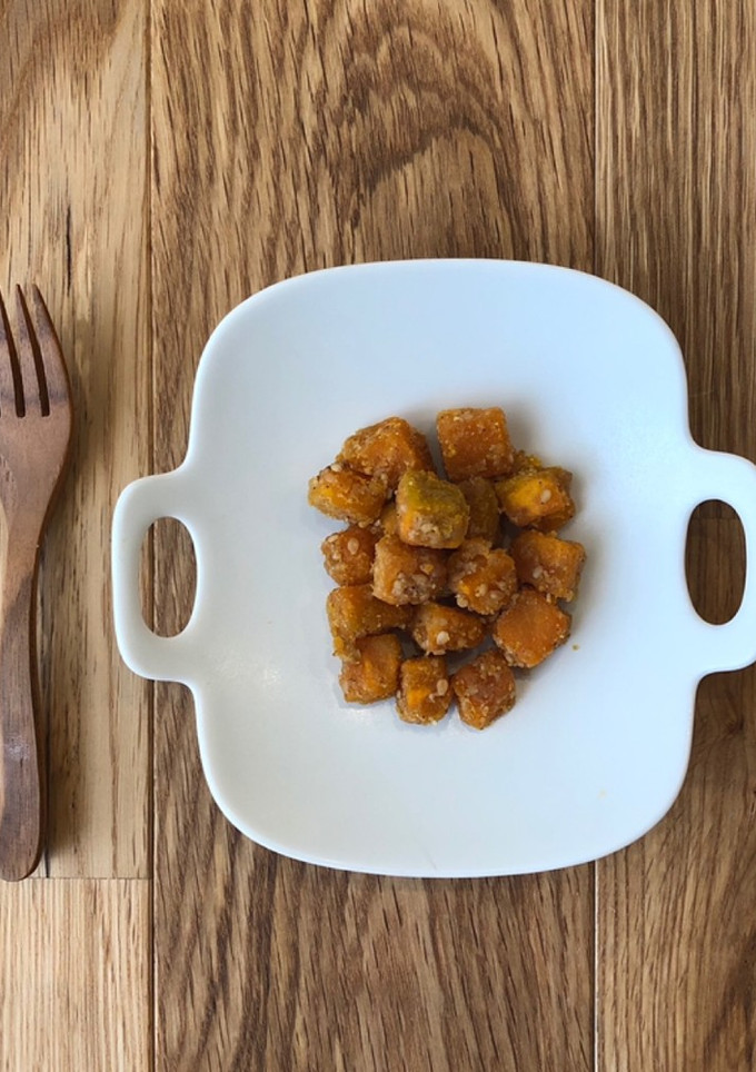 幼児食♡冷凍可♡簡単かぼちゃの胡麻あえ-レシピのメイン写真