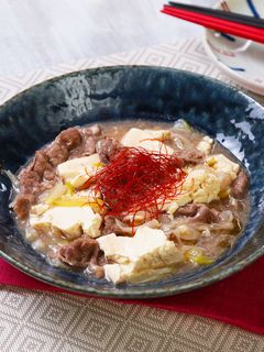 節約おかず☆韓国風牛肉のあんかけ豆腐-レシピのメイン写真