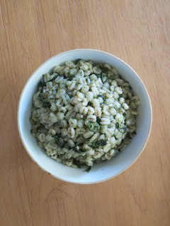 100%押し麦のよもぎ麦飯-レシピのメイン写真