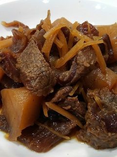 簡単☆牛すじ肉と蒟蒻の甘辛煮-レシピのメイン写真