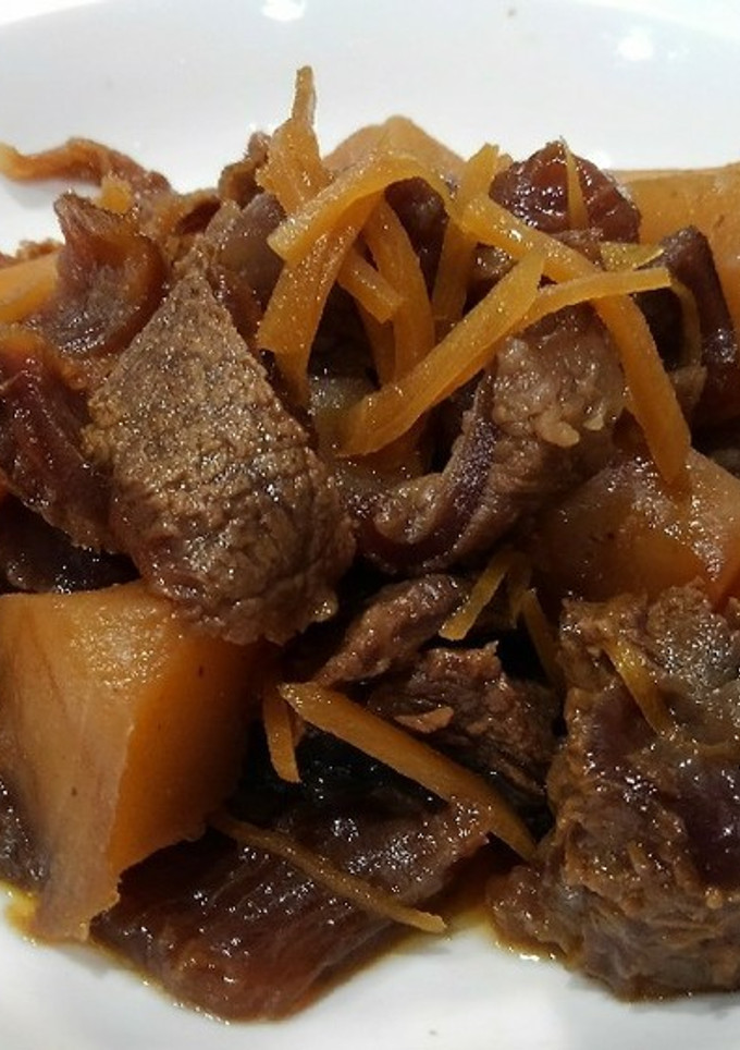 簡単☆牛すじ肉と蒟蒻の甘辛煮-レシピのメイン写真