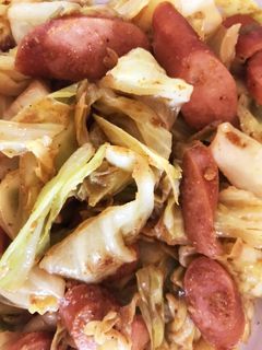 キャベツとウインナーのカレー炒め-レシピのメイン写真