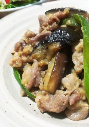 簡単！豚肉と茄子の生姜味噌炒め-レシピのメイン写真