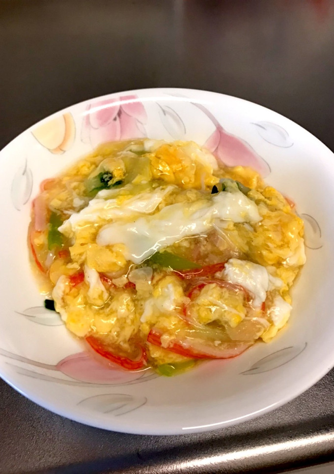 我が家の青梗菜のふんわりかに玉あんかけ-レシピのメイン写真