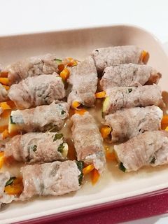 青ジソ香る夏野菜のしゃぶしゃぶ巻き!-レシピのメイン写真