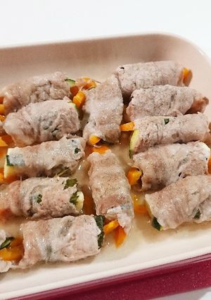青ジソ香る夏野菜のしゃぶしゃぶ巻き！-レシピのメイン写真