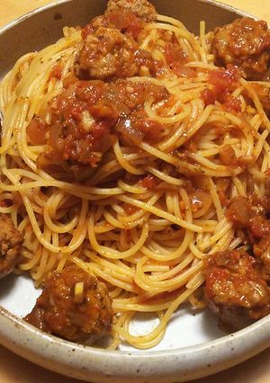 ミートボールパスタ-レシピのメイン写真
