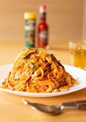 喫茶店の味を簡単に☆プロテインナポリタン-レシピのメイン写真