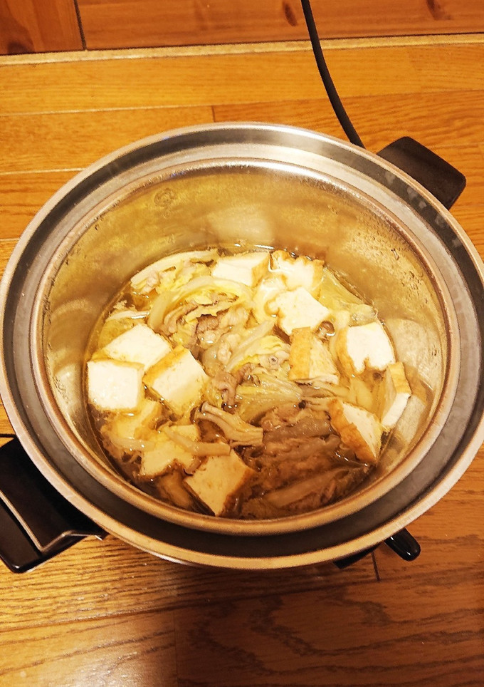 電鍋で簡単！白菜、豚肉、厚揚げのスープ煮-レシピのメイン写真