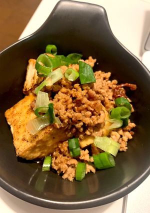 ネギひき肉厚揚げ焼肉のタレめんつゆ-レシピのメイン写真