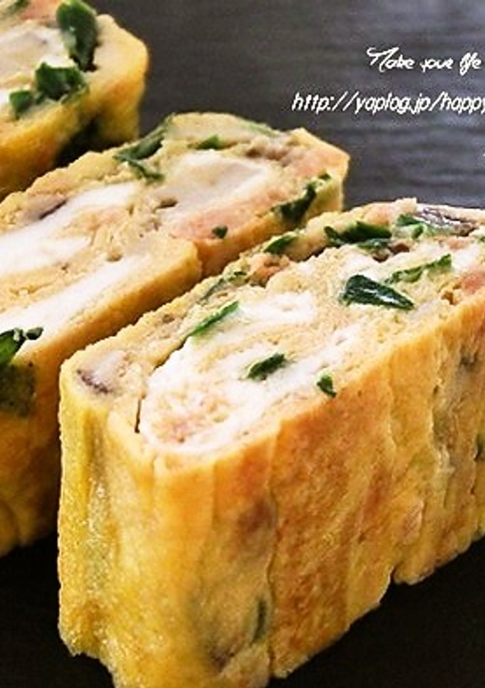 鮭と椎茸のほんのり甘い☆卵焼き-レシピのメイン写真
