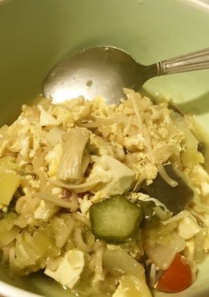 手軽に1人前のラーメン風雑炊（おじや）-レシピのメイン写真