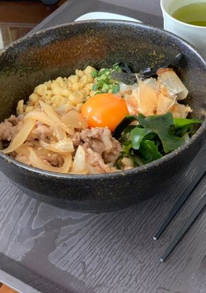 肉玉ぶっかけうどん-レシピのメイン写真