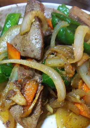 簡単美味・豚レバーの野菜炒め-レシピのメイン写真