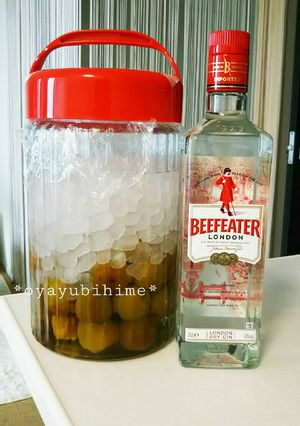梅シロップの梅で梅酒(*´-`)b-レシピのメイン写真