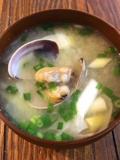 旨味たっぷり♡あさりと長葱のお味噌汁-レシピのメイン写真