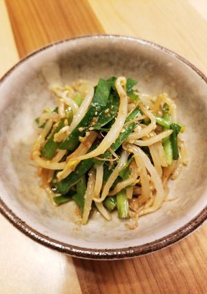美味！ゆず胡椒香るニラともやしのナムル-レシピのメイン写真