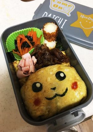 キャラ弁 ピカチュウ☆オムそば弁当-レシピのメイン写真