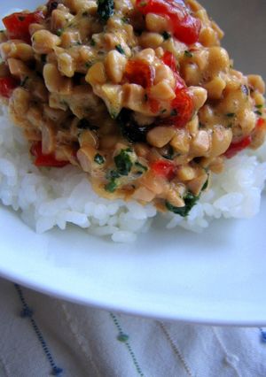 納豆＋カレー粉＋福神漬け♪-レシピのメイン写真
