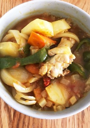 電子レンジで無水カレー-レシピのメイン写真