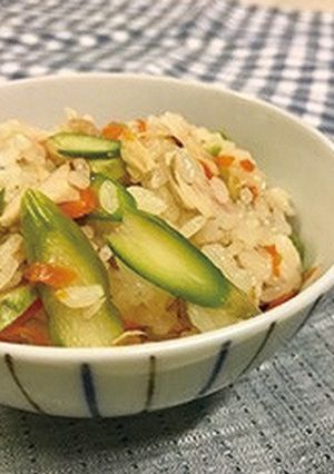 アスパラとツナの炊き込みごはん-レシピのメイン写真