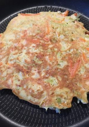 簡単ふわふわキャベツ焼き-レシピのメイン写真