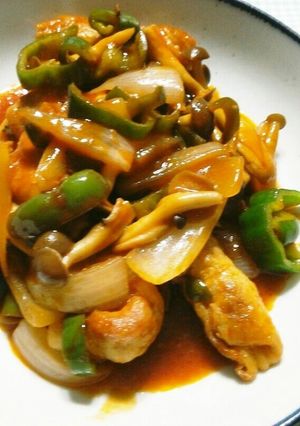 ⅲくるくる肉のポークチャップ-レシピのメイン写真