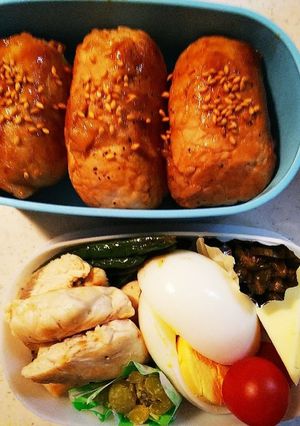 たんぱく質多めのお弁当⑫肉巻きおにぎり-レシピのメイン写真