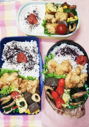高校男子弁当&パパ弁当♡鶏胸揚げ6/14-レシピのメイン写真