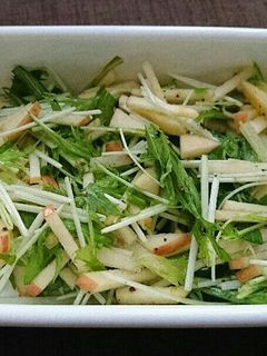 水菜とりんごのさっぱりサラダ-レシピのメイン写真
