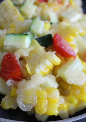 夏野菜のかき揚げ風。-レシピのメイン写真