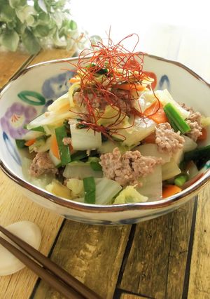 手間なし！ひき肉ニラ白菜-レシピのメイン写真