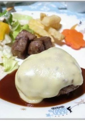 チーズハンバーグステーキ-レシピのメイン写真
