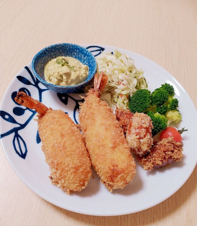 リアルコロッケ&エビフライストラップ 激レア ブルーム オールド