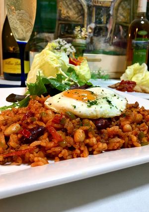 フライパンで作る簡単旨辛タイ米チリライス-レシピのメイン写真