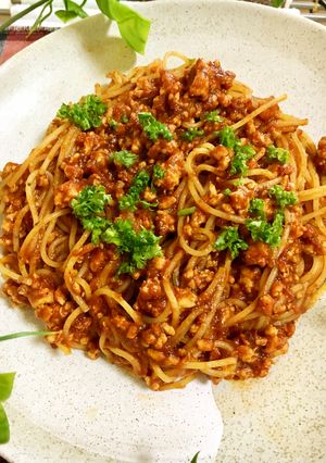 市販ソースで簡単トマトパスタ-レシピのメイン写真