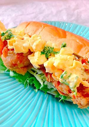 朝食に！唐揚げで作るチキン南蛮風サンド-レシピのメイン写真
