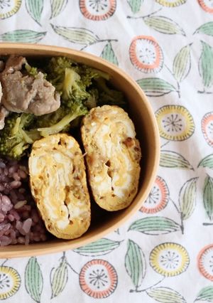 卵2個で作る◎なめ茸入り卵焼き-レシピのメイン写真