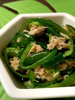 電子レンジで簡単 ピーマンとツナの和え物-レシピのメイン写真