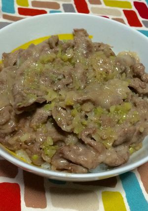 超簡単☆旨塩濃口！がっつり男飯ネギ塩豚丼-レシピのメイン写真