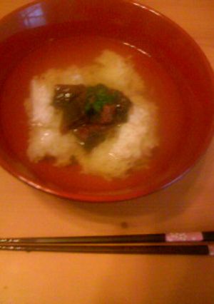 夏ﾊﾞﾃ・２日酔いに♪鰻の佃煮で茶漬け♪-レシピのメイン写真