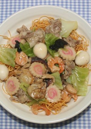 簡単おいしい☆乾燥海鮮たっぷりの皿うどん-レシピのメイン写真